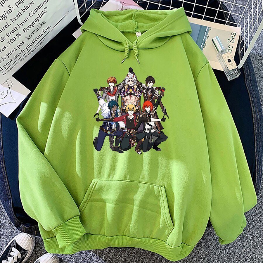 Genshin Impact Hoodie Harajuku Hoodies Women Clothes Manga Itto Arataki