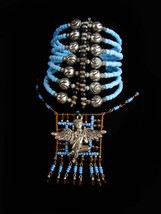 Goddess necklace and bracelet - Egyptian style turquoise Bracelet /  Hug... - $95.00