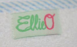 EllieO Seersucker Bib And Burp Cloth Set White With Blue Striped Trim image 6