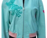 Donald Pliner Butter Leather Bomber Jacket Coat Embroidery New S/M Lined $1500 - £402.96 GBP