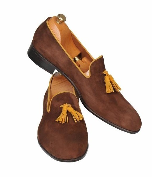 NEW Handmade Men Brown Shoes, Leather Moccasin Loafer Shoes, Men's ...