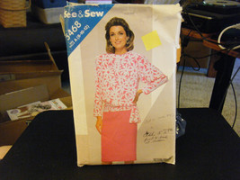 Butterick See &amp; Sew 5468 Misses Top &amp; Skirt Pattern - Size 8 &amp; 10 - $5.26