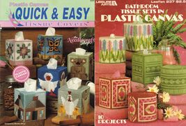 2X Quick &amp; Easy Tissue Top Covers &amp; Bathroom Tissue Sets Plastic Canvas ... - $13.99