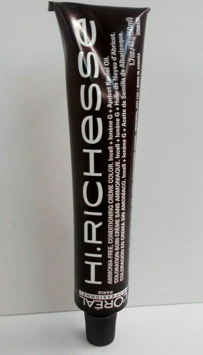 New Pkg LOREAL DIA RICHESSE Demi-Permanent Hair Color Cream (Black Box)  ~1.7 oz.