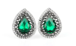 Paparazzi Debutante Debut Green Post Earrings - New - $4.50
