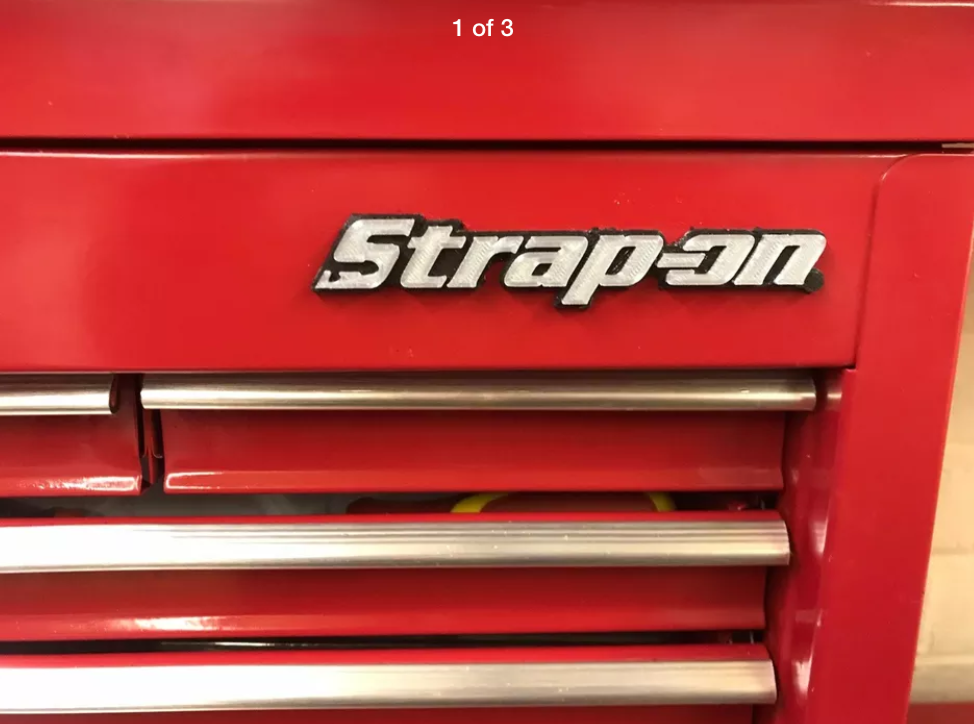 Novelty Joke Strapon Toolbox Badge Tool Box Chest Logo Emblem for Snap