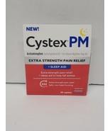 Cystex PM Extra Strength Pain Relief + Sleep Aid 20 Caplets Exp 2024 Sea... - $10.84