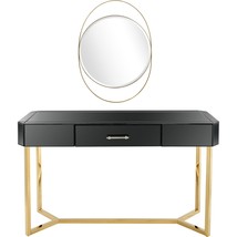 Black and Gold Mirror and Console Table - $1,541.98