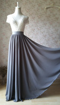 GRAY Wedding Skirt and Top Set Plus Size Two Piece Bridesmaid Skirt and Top