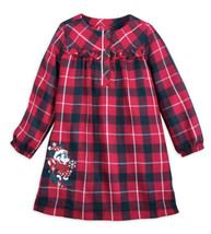 Disney Store Girls' L/S Holiday Plaid Nightshirt Minnie Mouse Pajama Sz 5/6 NWT - $29.69