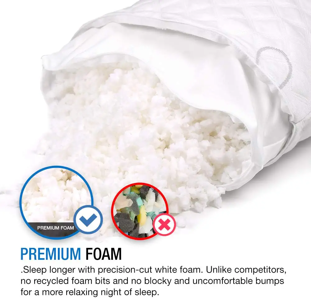 Dream Rite Shredded Hypoallergenic Memory Foam Pillow Series Luxury