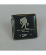 2019 black &amp; White Wounded Warrior Project With Silver Border Lapel Hat Pin - $5.34