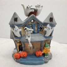 Partylite Haunted Tealight House Ghosts Skeletons Pumpkins - $29.02