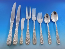 Repousse by Kirk Sterling Silver Flatware Set Service 106 pieces Dinner - $7,573.50