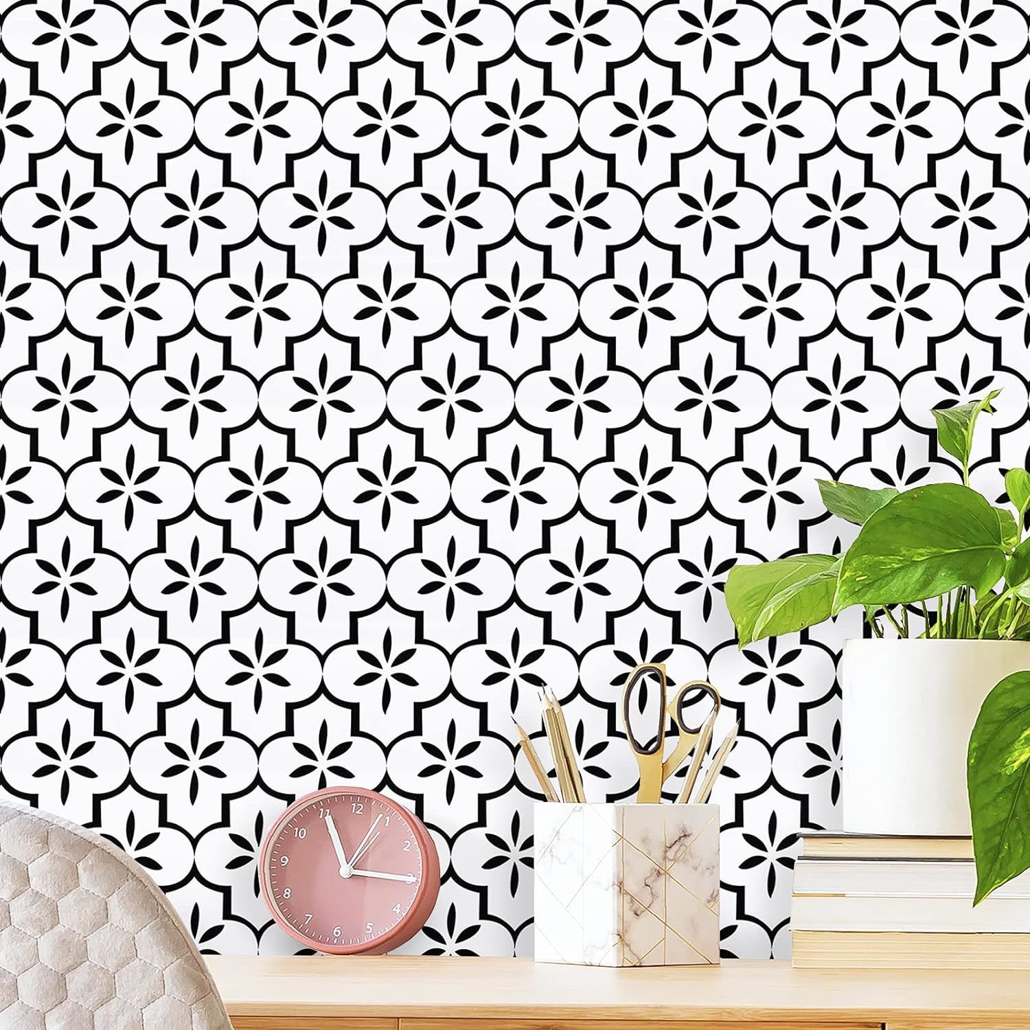 Tempaper Ebony Brick | Designer Removable Peel and Stick Wallpaper