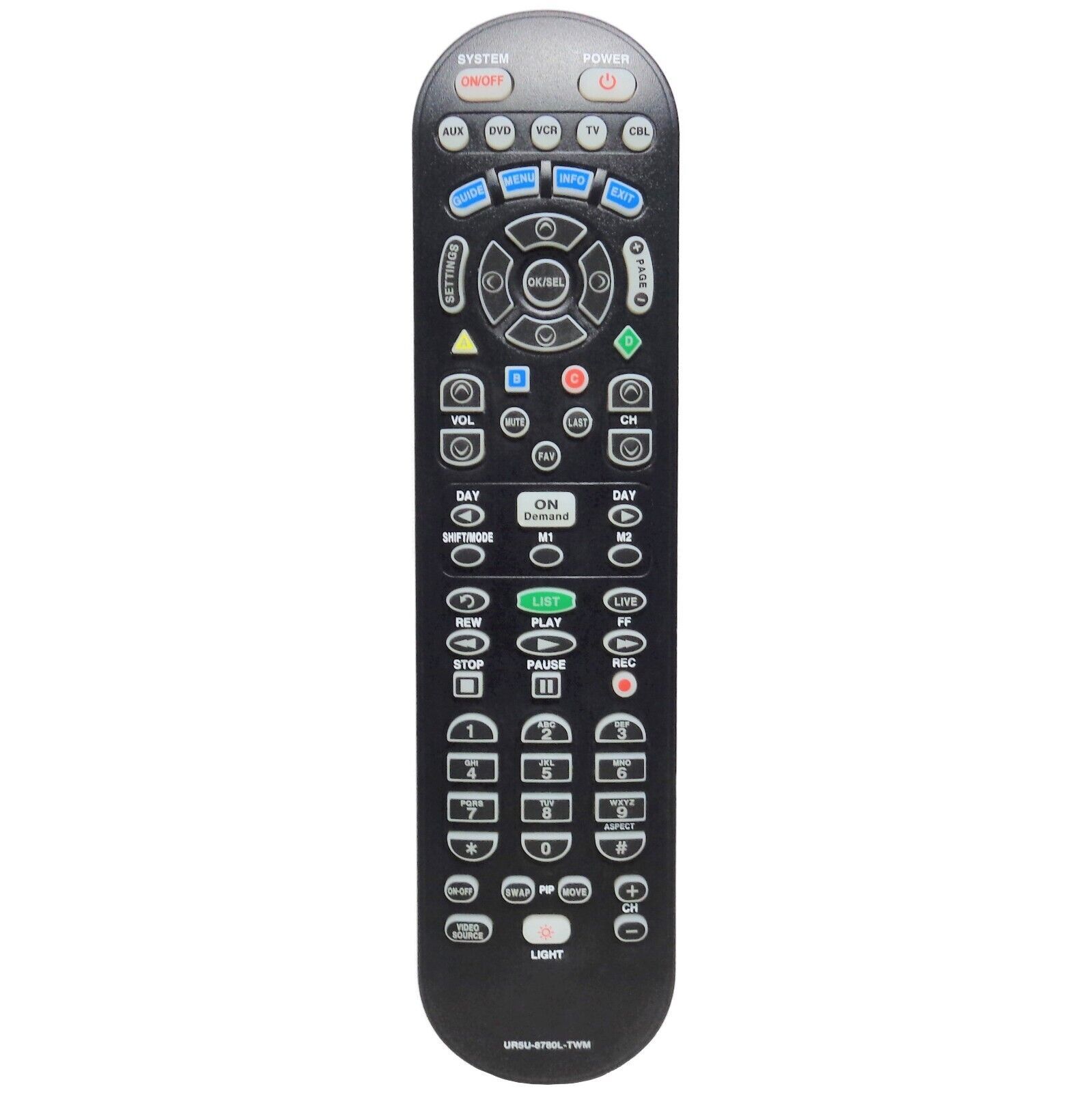 Primary image for URC UR5U-8780L-TWM Multi-Brand Cable Box Remote With Back Lit Keypad
