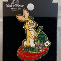 Walt Disney World Trading Pin Wait Let&#39;s Trade Tour Rabbit Caterpillar 2002 - $32.57