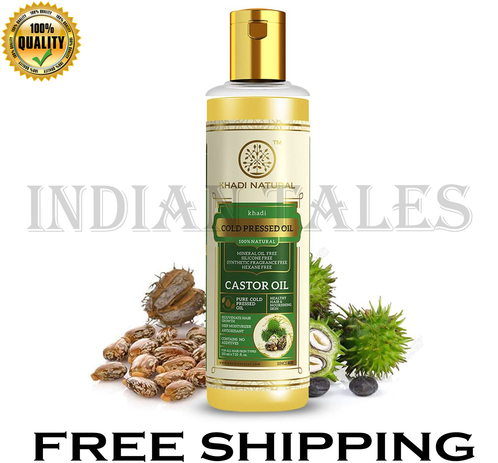 Khadi Natural Cold Pressed Castor Oil | Castor Oil for Healthy Hair ...