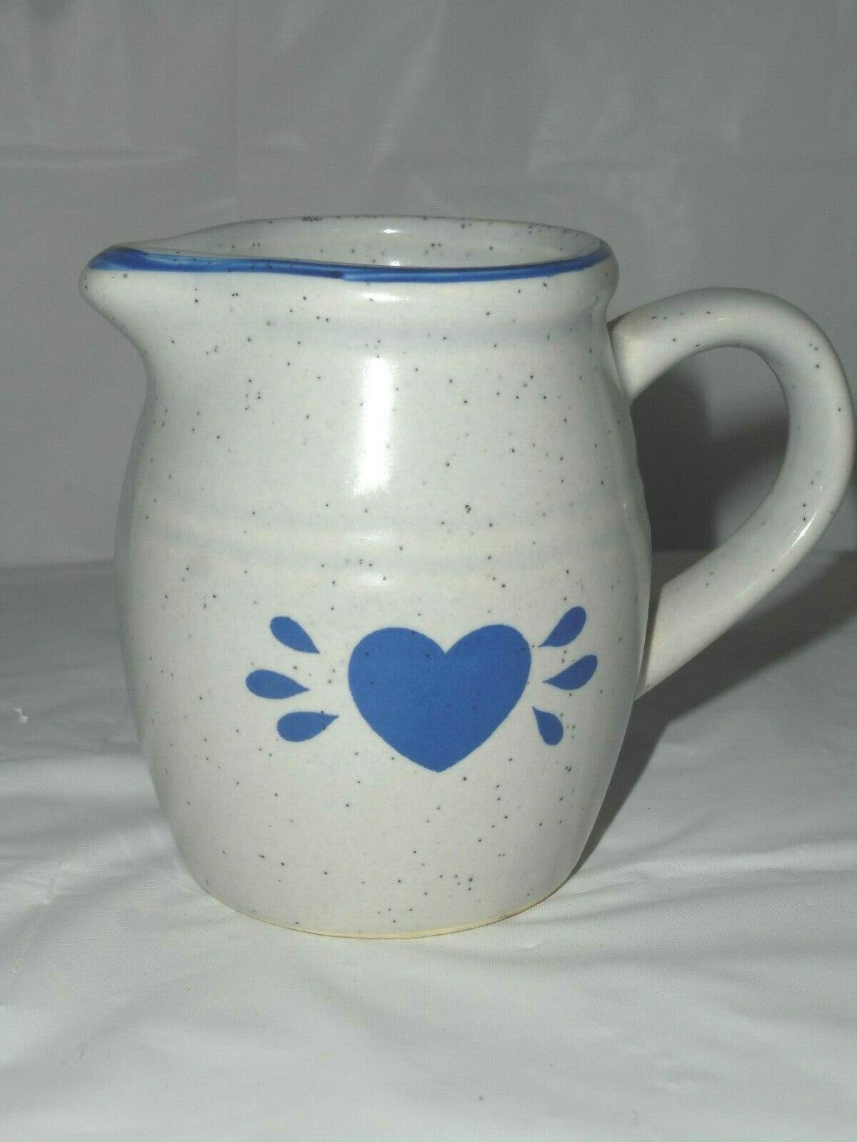 Creamer Stoneware Blue Heart Small Speckled and similar items