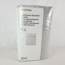 Ikea Spjuvial Full/Queen Duvet Cover w/2 Pillowcases Jersey Light Gray Soft New - $79.18