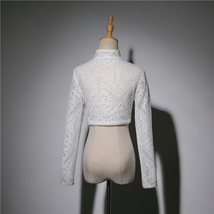 Champagne Gold Lace Wedding Shrugs Boleros Short Sleeve Wedding Guest Cover Ups image 10