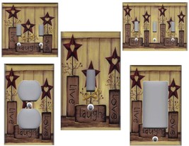 LIVE LOVE LAUGH Country Barn Star Light Switch Plates and Outlets Home D... - $7.20+