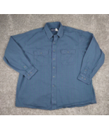 Wrangler Western Shirt Men XL Blue Striped Long Sleeve Outdoor Cowboy Rodeo Bull - $21.99