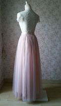 PINK Long Tulle Skirt Pink Bridesmaid Tulle Skirt Outfit Bow-knot image 6