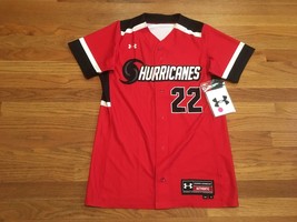 New Under Armour Women's Small Hurricanes Dynamite Softball Jersey Red - $8.40