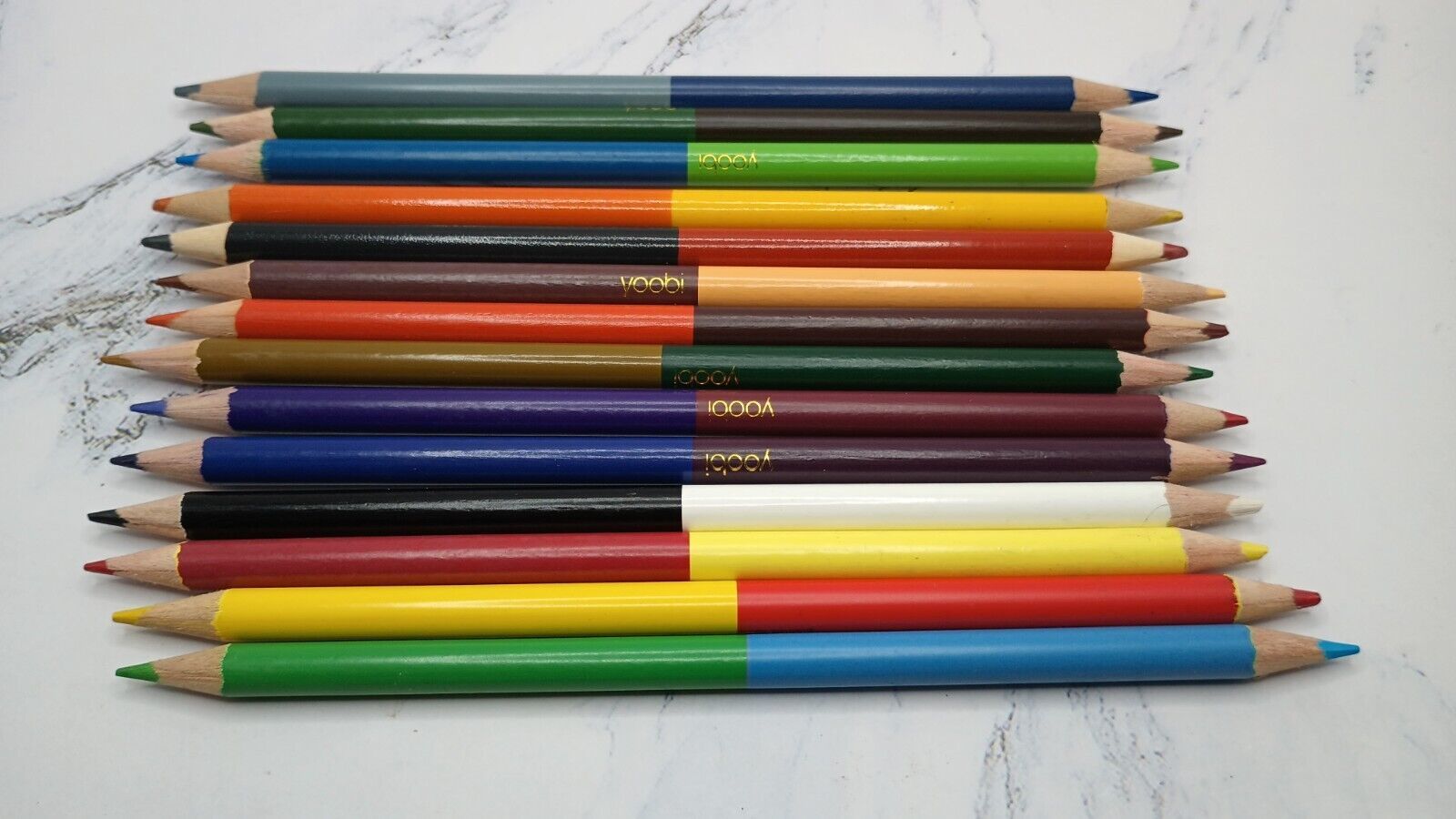 Staedtler Triangular colored pencils 12 Pc Yoobi 14Pc 2 In 1 Liquid