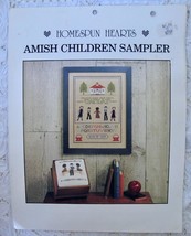 Homespun Hearts Amish Children Sampler Pattern Leaflet ABCs School Primi... - $5.00