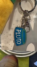 Disney Parks Pluto Plush Doll Keychain with Lobster Claw and Charm NEW image 2