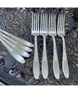 4 Ambassador Dinner Forks 1847 Rogers IS Silverplate Vintage Flatware 2 ... - $18.81