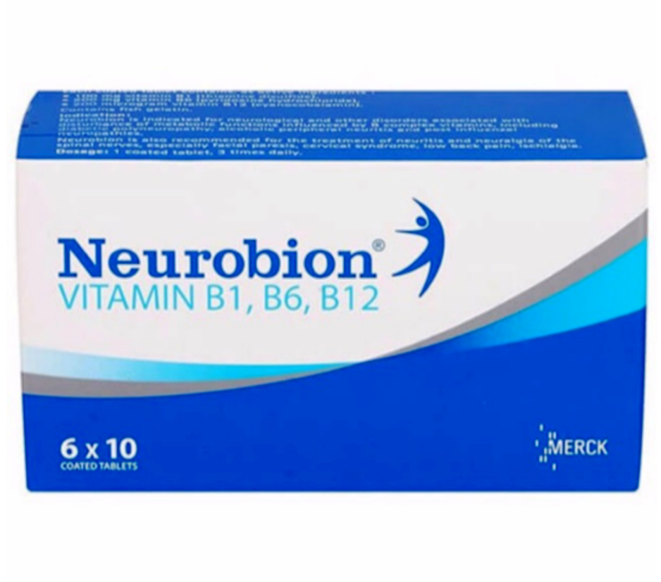 4 boxes x 60's neurobion vitamin b complex,b1, b6, b12 coated tablets express