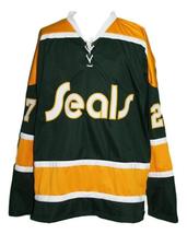 Any Name Number California Golden Seals Retro Hockey Meloche Jersey Any Size image 4