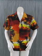 Vintage Hawaiian Aloha Shirt - Sunset Pattern by Shoreline - Men&#39;s Medium - $55.00