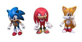 Sonic the Hedgehog Pixel 3-Pack Action Figure Classic Sonic Tails Knuckles Tomy image 3
