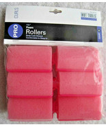 6 Hot Tools 1 1/2&quot; Foam Rollers Hair Curlers Snap Lock Closure Sleep In ... - $8.00