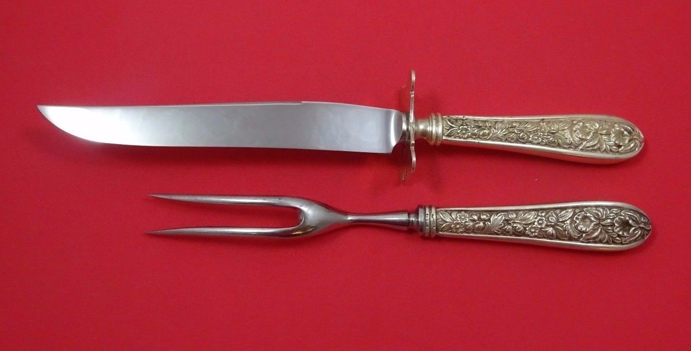 Primary image for Corsage by Stieff Sterling Silver Steak Carving Set 2pc with 8 3/4" Fork