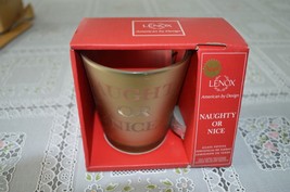 Lenox Naughty Or Nice Glass Votive Candle Holder Four Inch Christmas - $17.99