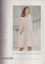 1988 Giorgio Armani Nordstrom Sexy Brunette Vintage Fashion Print Ad 1980s - $6.70