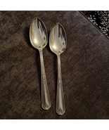2 R&amp;B Rogers &amp; Bros LYRIC Pattern Silverplate Flatware Solid Serving Spo... - $22.28