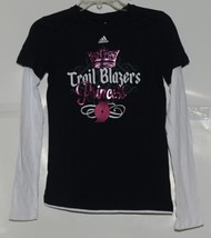 Adidas NBA Licensed Portland Trail Blazers Black Pink Youth Large 14 T Shirt image 1