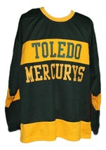 Any Name Number Toledo Mercurys Retro Hockey Jersey New Green Any Size image 4