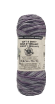 Loops & Threads, Soft & Shiny Yarn, Baroque (Purple, Gray) Ombre, 4 Oz. Skein - $8.95