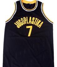 Toni Kukoc #7 Jugoplastika Yugoslavia Men Basketball Jersey Black Any Size image 1
