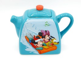 Disney Porcelain Holiday Teapot with Mickey, Minnie and Pluto  - $17.09