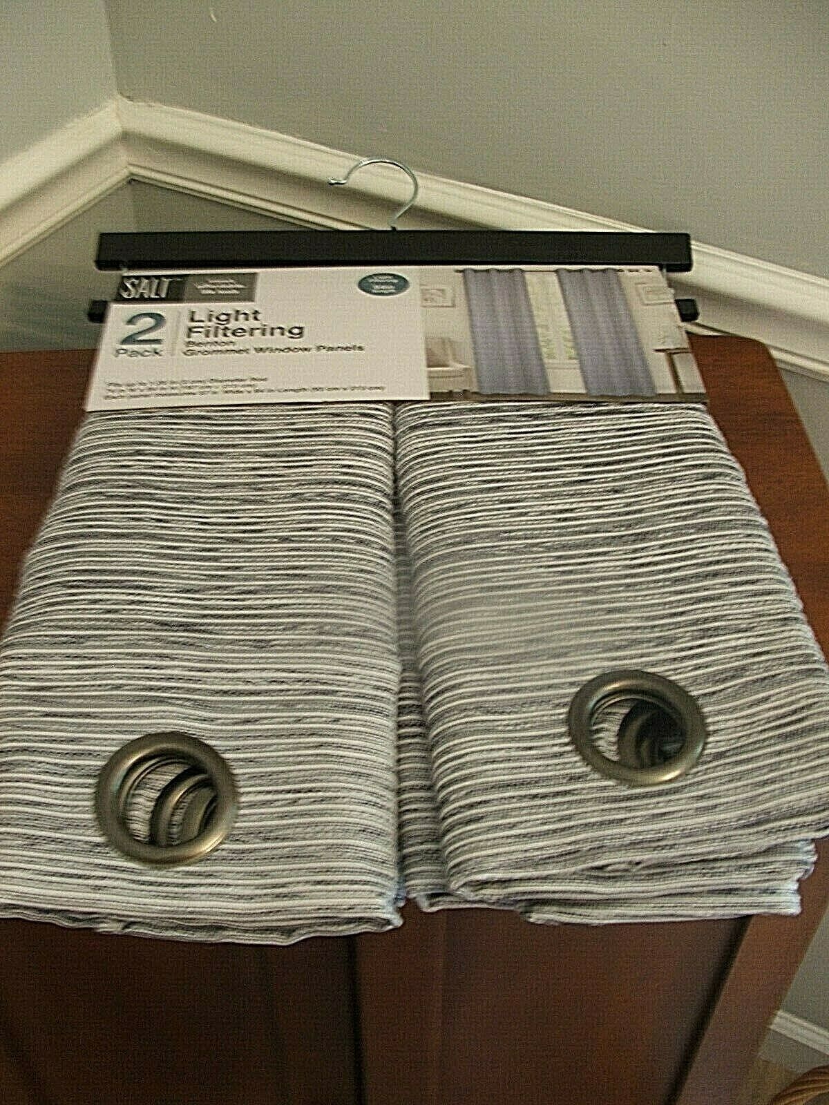 SALT Benton 2Pack 63Inch Grommet Window Curtain Panels in Navy