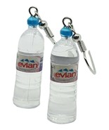 Bottle Earrings Evian Style Dangle Drop Unique Kitsch Water Bottles Cute - $2.52