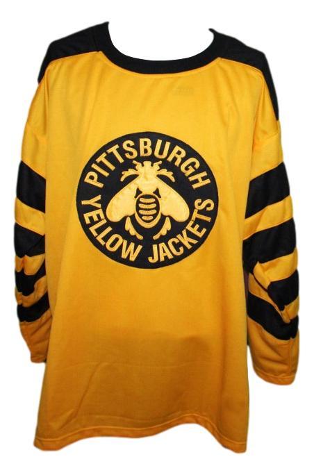 Pittsburgh yellow jackets retro hockey jersey yellow   1